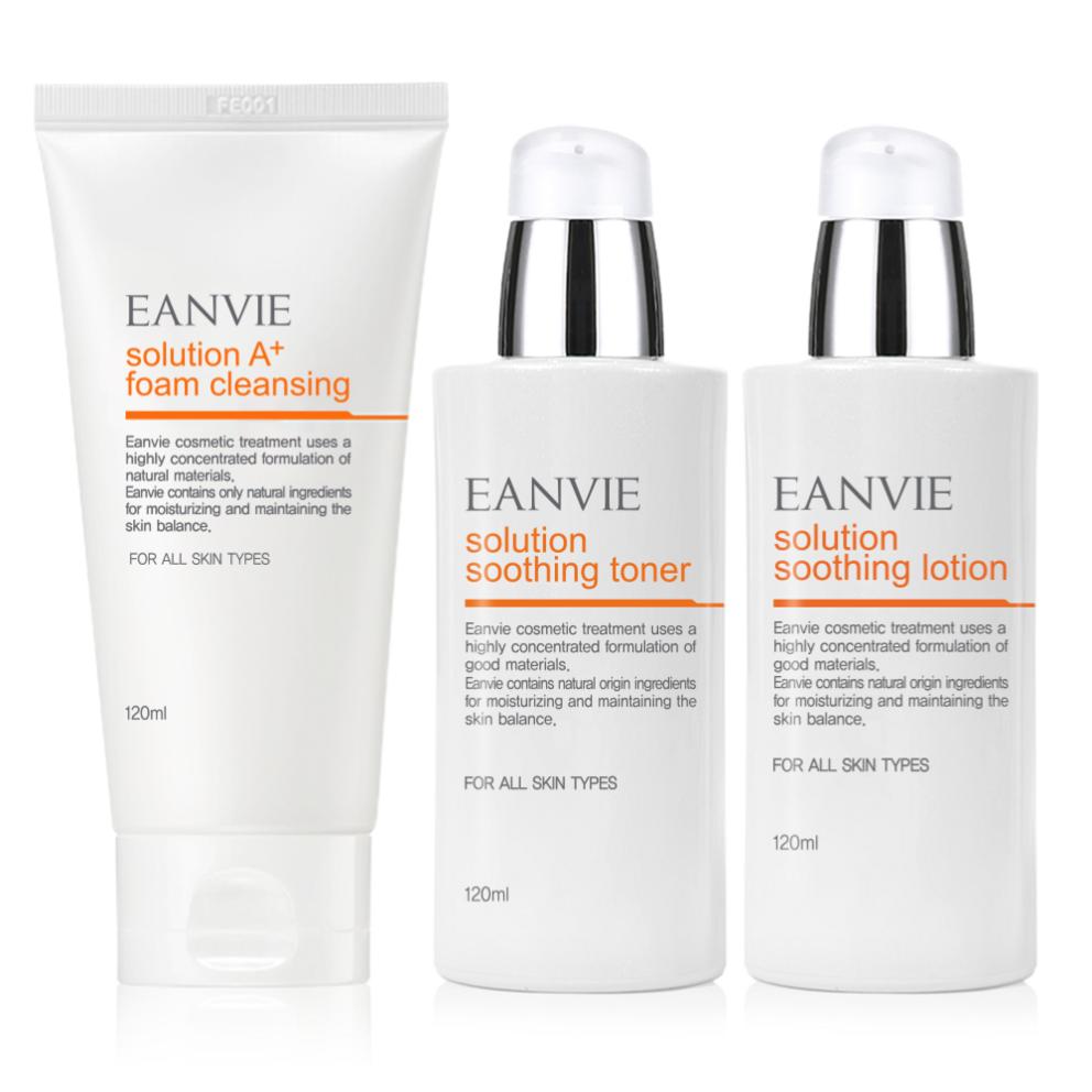 EANVIE Solution Skin 120ml + Lotion 120ml + Cleansing Foam 120ml Set