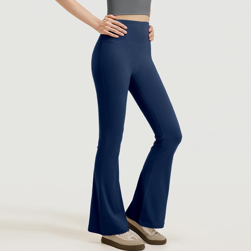 Womens Pants Casual  Pants With Pockets Pull On Flare Slacks High Waist Stretchy Trousers