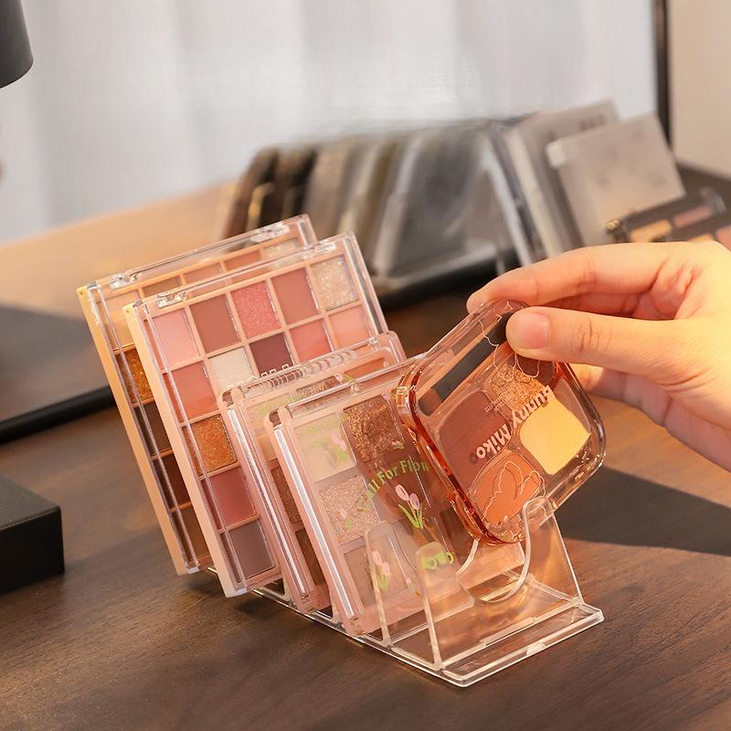 Transparent Partition Desktop Eye Shadow Storage Rack Powder Makeup Organizer Cosmetic Display Dresser Clear Makeup Holder