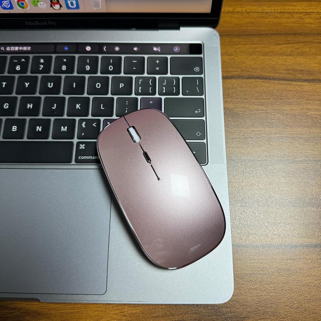 Bluetooth Mouse for iPad Pro, iPad Air, Mac, MacBook Pro, MacBook Air, MacBook, Laptop, Chromebook, Win81011, HP, Dell, and PCs (Pink)