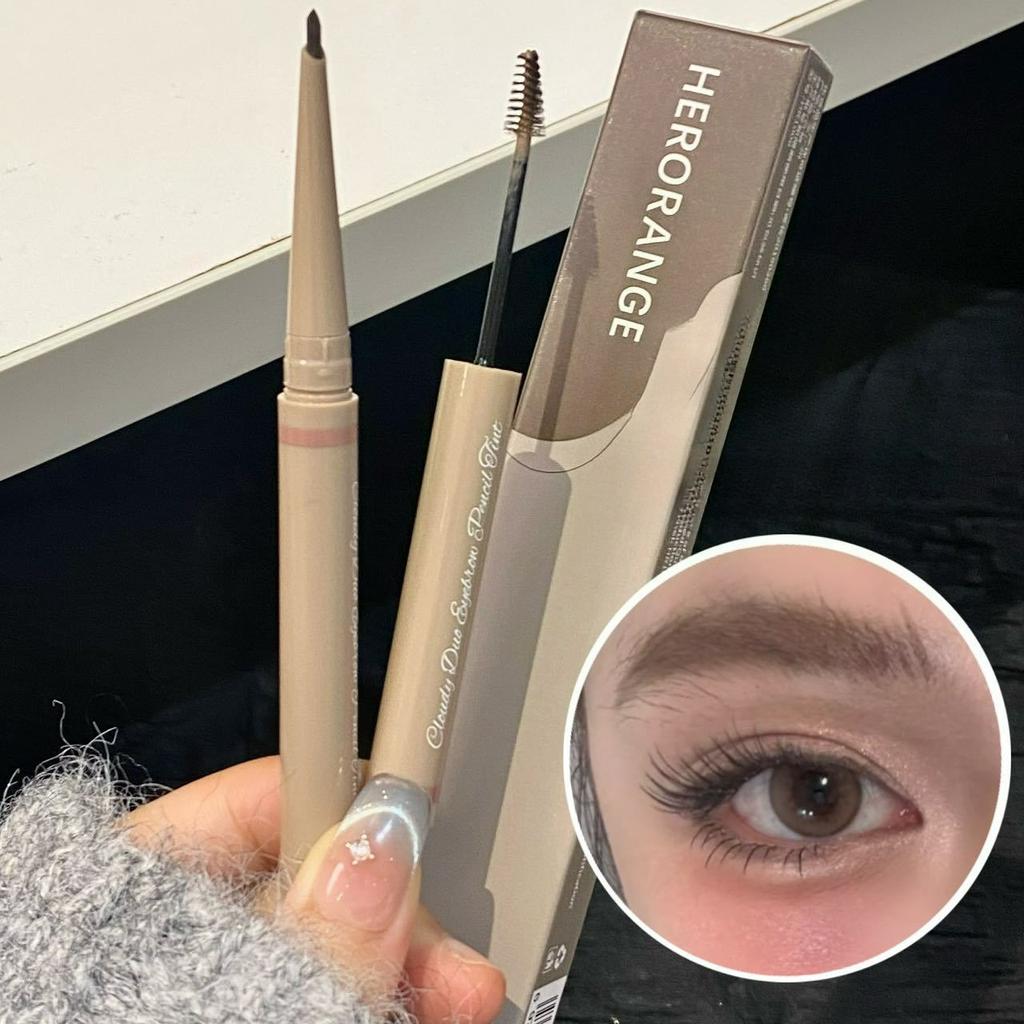 Double-head Eyebrow Pencil Eyebrow Brush, Eyebrow Dye Cream, Natural Wild Eyebrow Three-dimensional Eyebrow Pencil