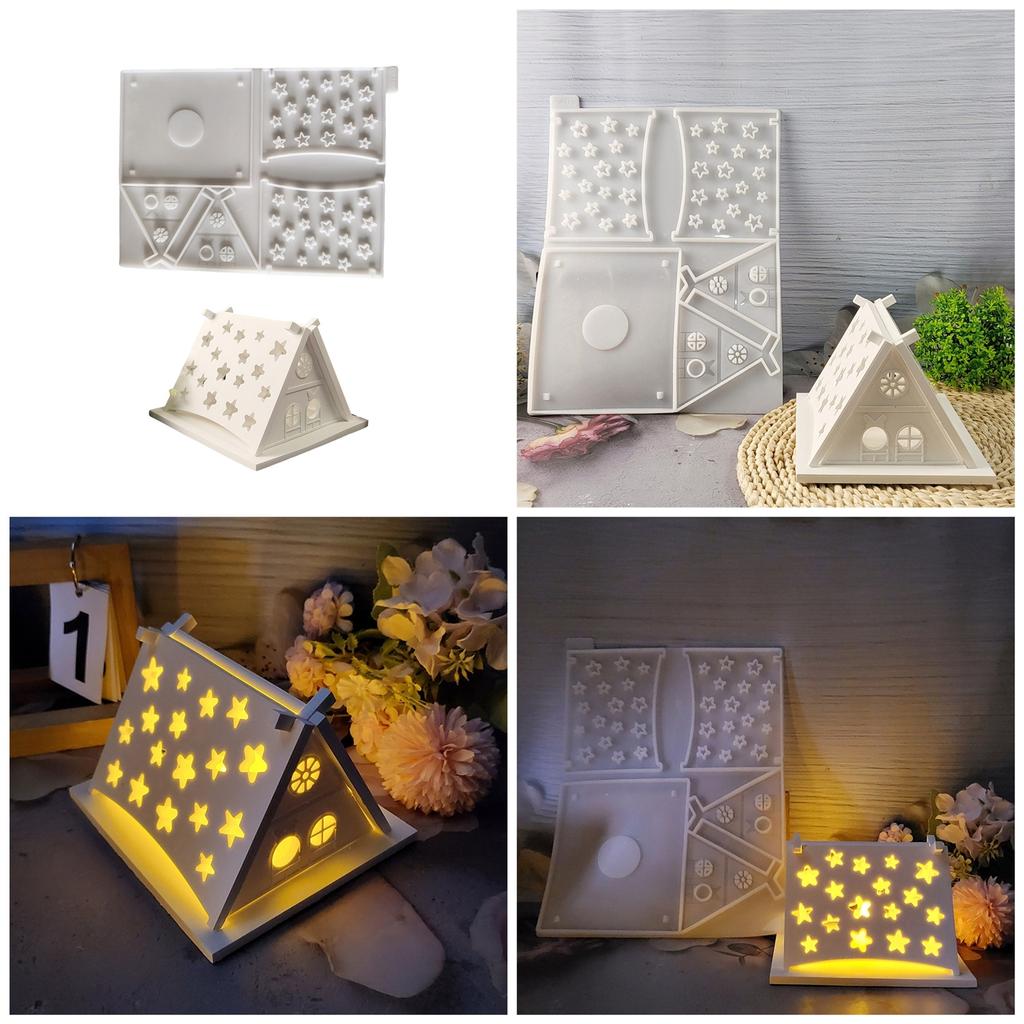 Home Decoration Silicone Mold Miniature House Shaped Ornament Mould Practical Gypsum Mould Jewelry Making Supplies