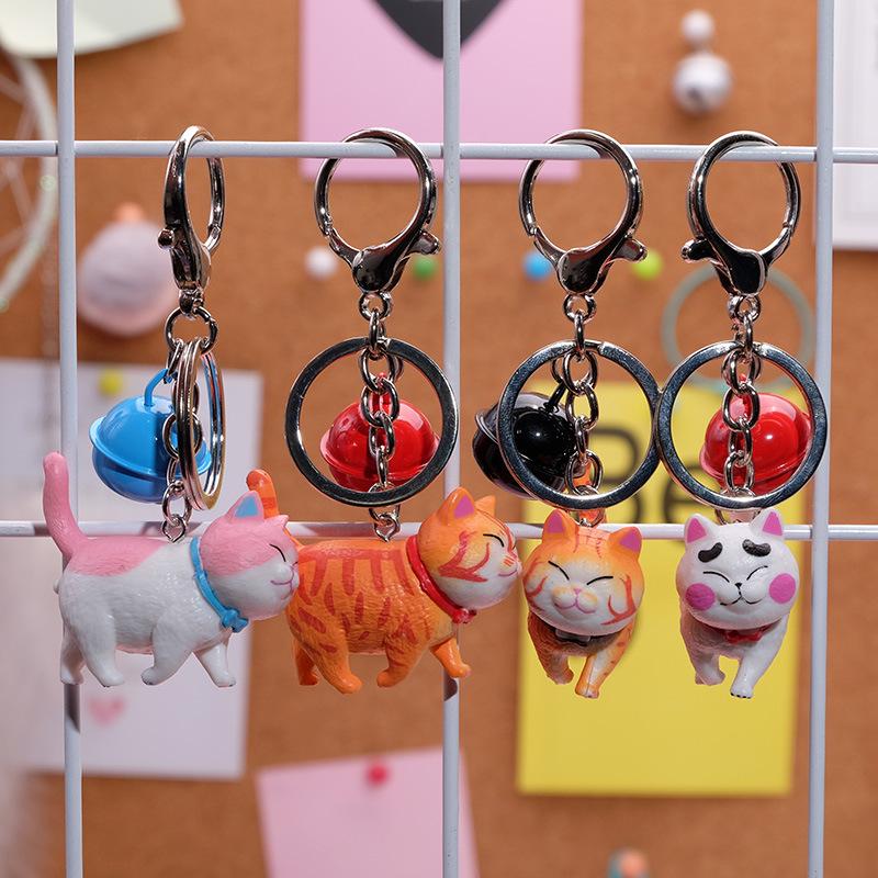 Creative Cat Keychain Bell Pendant for Backpack or Bag - Unisex, Perfect for Couples and Students, Small Gift