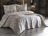 Olivia Bedspread Set 3pcs, Coverlet 240x260, Pillowcase 50x70, Double Size, Cotton Sateen, Gold