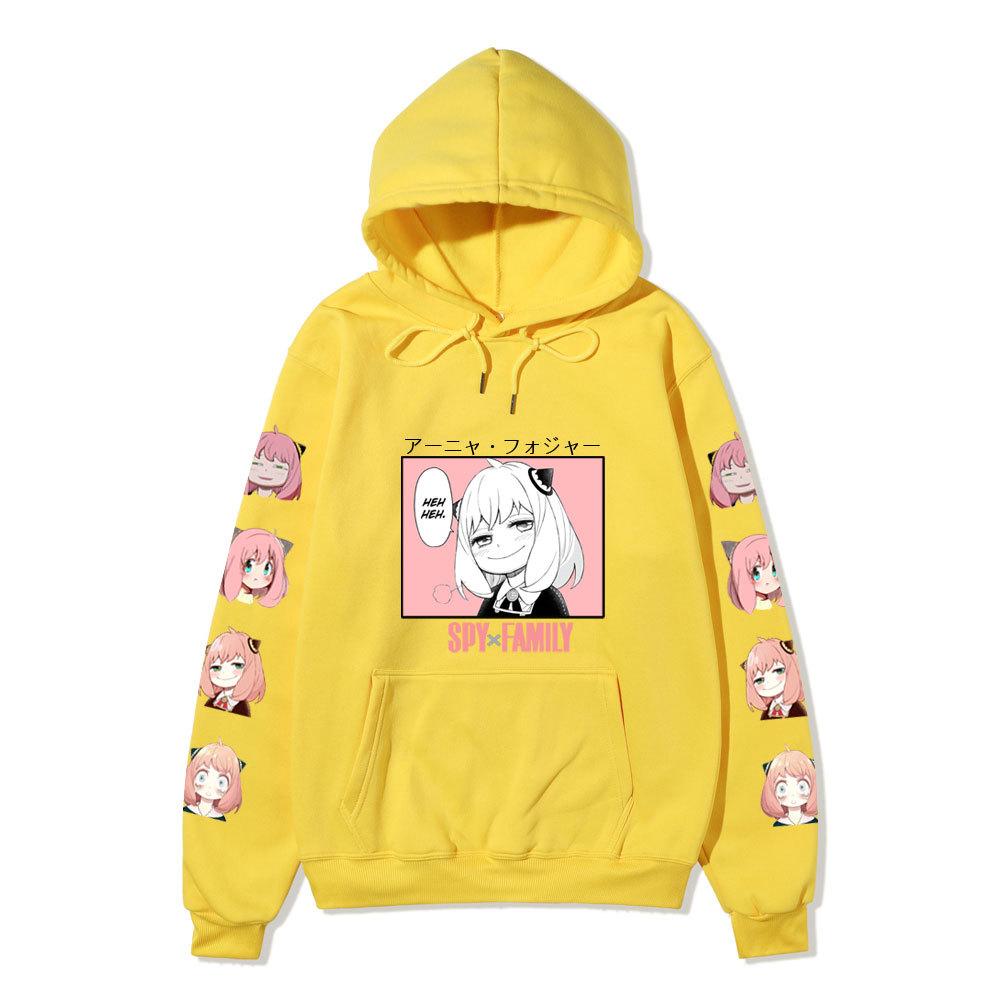 Spy X Family Anya Forger Anime Graphic Hoodie Unisex Winter Fleece Lined Warm Hooded Sweatshirt Men Women Daily Casual Long Sleeve Pocket Pullover