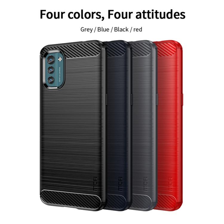 Für Nokia G11 / G21 MOFI Gentleness Series Gebürstete Textur Kohlefaser Weiche TPU Hülle