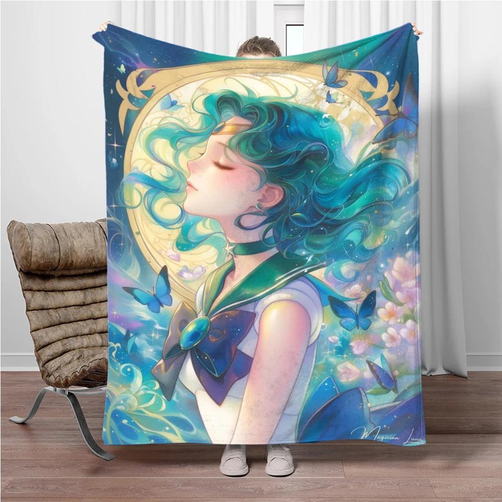 

Cartoon Girl Flannel Blanket Children Warm Soft Blanket for Sofa Bed Cover Blanket Suitable for Birthday Souvenir Camping Gifts 75x90cm