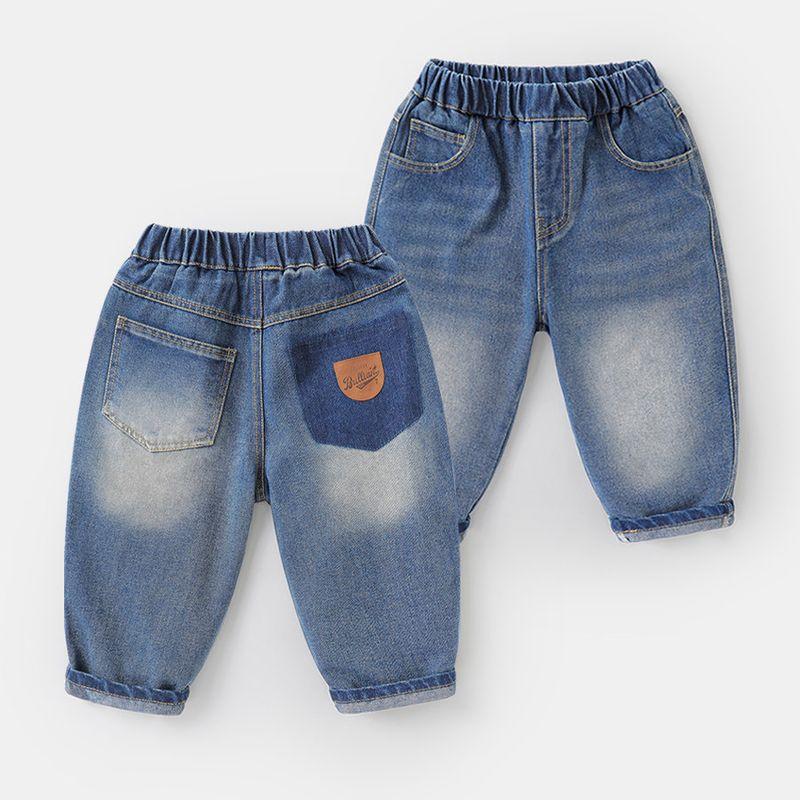 Boys Casual Denim Pants Spring Outfit Children s Clothing Baby Toddler Stylish Boy Spring New Trendy Style Blue 120cm