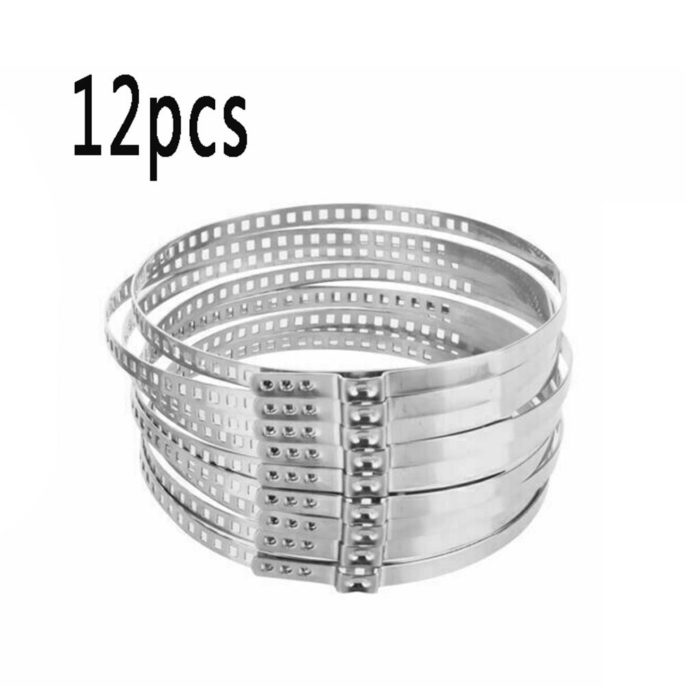 12pcs Car CV Boot Clamp Adjustable Stainless Steel Drive Shaft Axle Joint Clip 12 Big + 12 Small Car Accessories Fastening Clamp