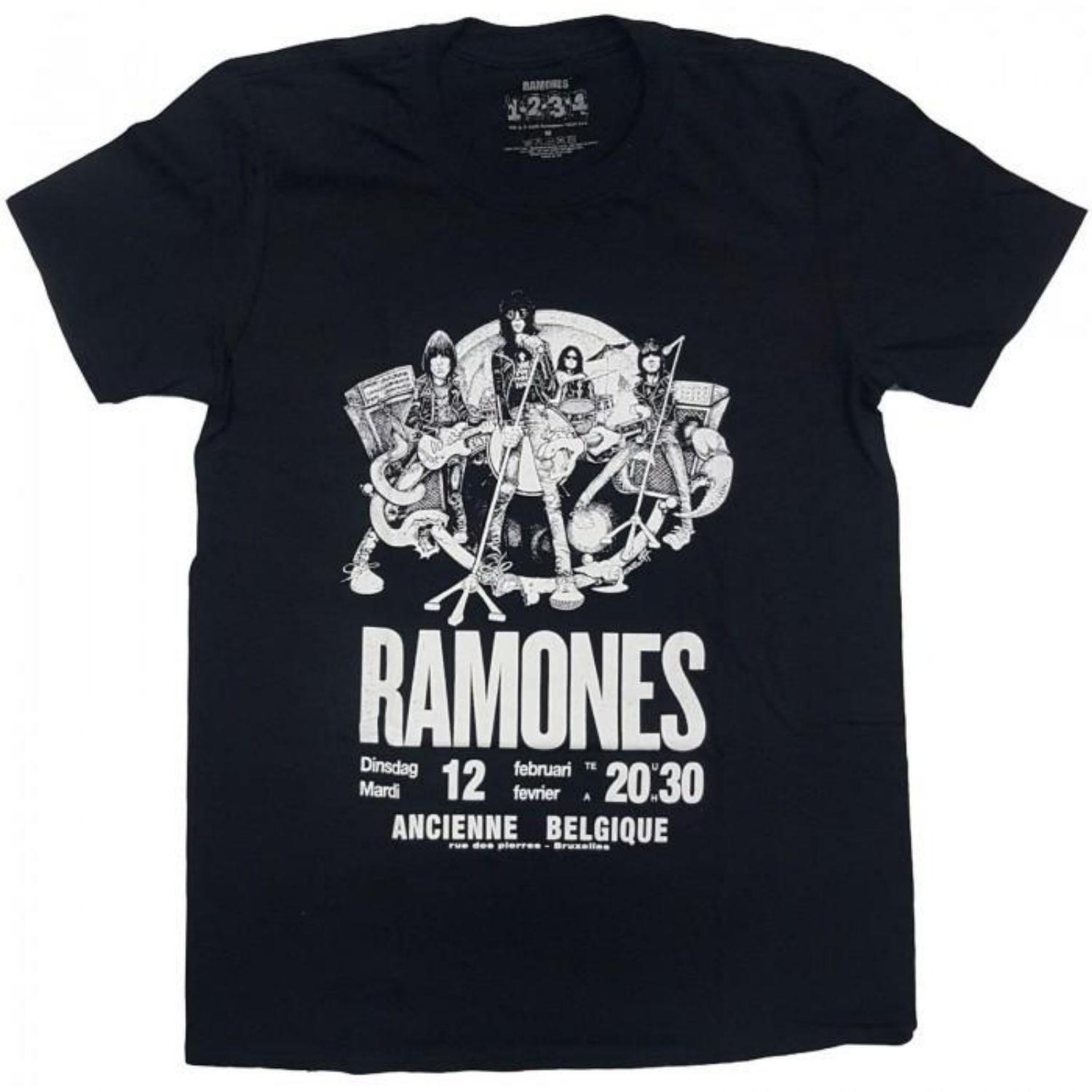Ramones Unisex Adult Belgium T-Shirt S