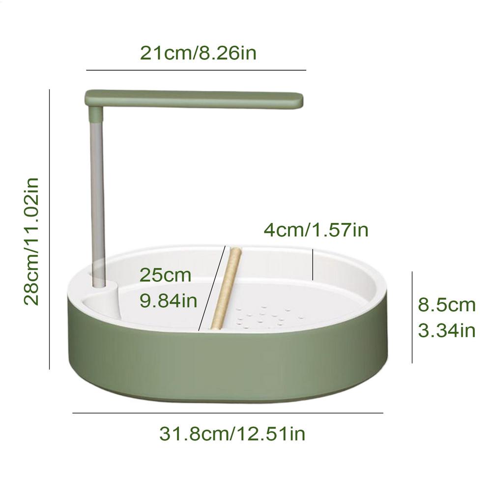 Автоматическая купалка для птиц Универсальные аксессуары для клетки в помещении Ванночка для волнистых попугайчиков Простая установка Душ-купалка для попугая с жердочкой Ванночка для попугая