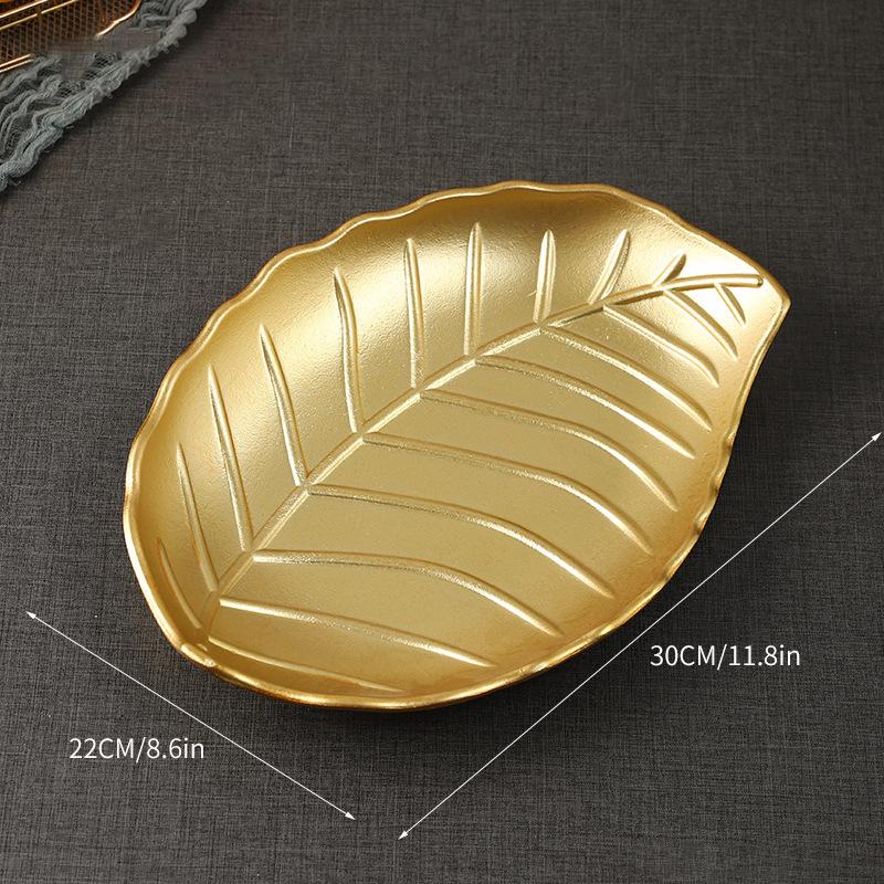 Leaf Shaped Fruit Plate Decorative Snack Tray Artistic Storage Tray for Living Room Event Parties and Daily Use
