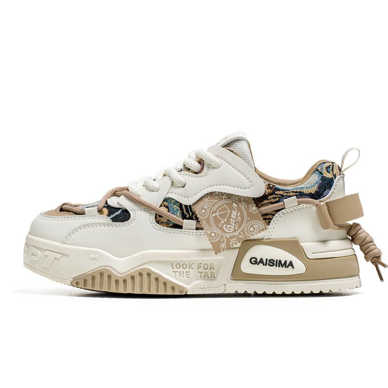 2025 new men's casual shoes, men's thick-soled sports canvas shoes, large-sized 48 vulcanized men's shoes