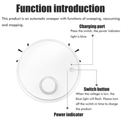 Sweeping Robot Vacuum Cleaner 3 In 1 Intelligent Robot Cleaner With Suction Sweeping And Wiping Function