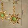 Gothic Sunflower Earrings Inlaid with Acrylic Funny Designer Elegant Geometric Y2K Earrings