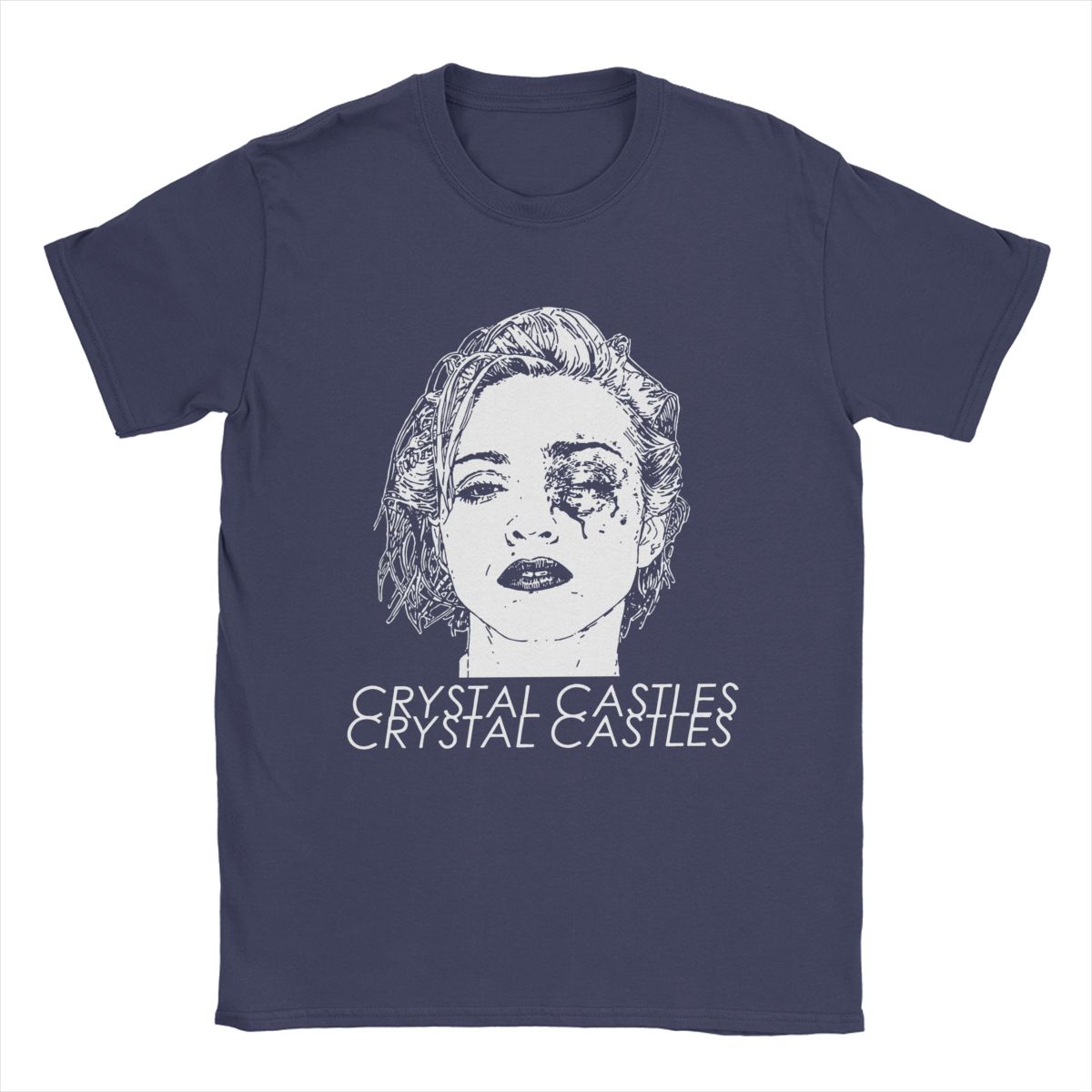 

Мужская футболка Crystal Castles Хлопковые топы Сумасшедшие футболки с коротким рукавом и круглым вырезом Футболка с графическим принтом 4XL