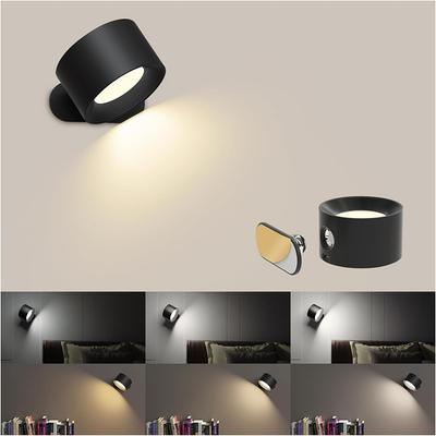 LED Wandleuchte Touch Control Fernbedienung 360 Drehbar USB Aufladbar Kabellos Tragbares Nachtlicht Für Schlafzimmer Leselampe