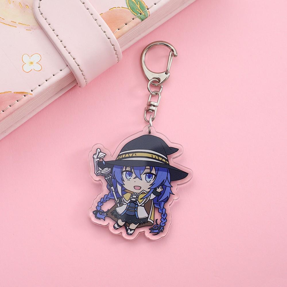 1/5Pcs Anime Figures Mushoku Tensei Acrylic Keychain Cute Backpack Pendant Funny Bag Charms Accessories Decoration Holiday Gifts