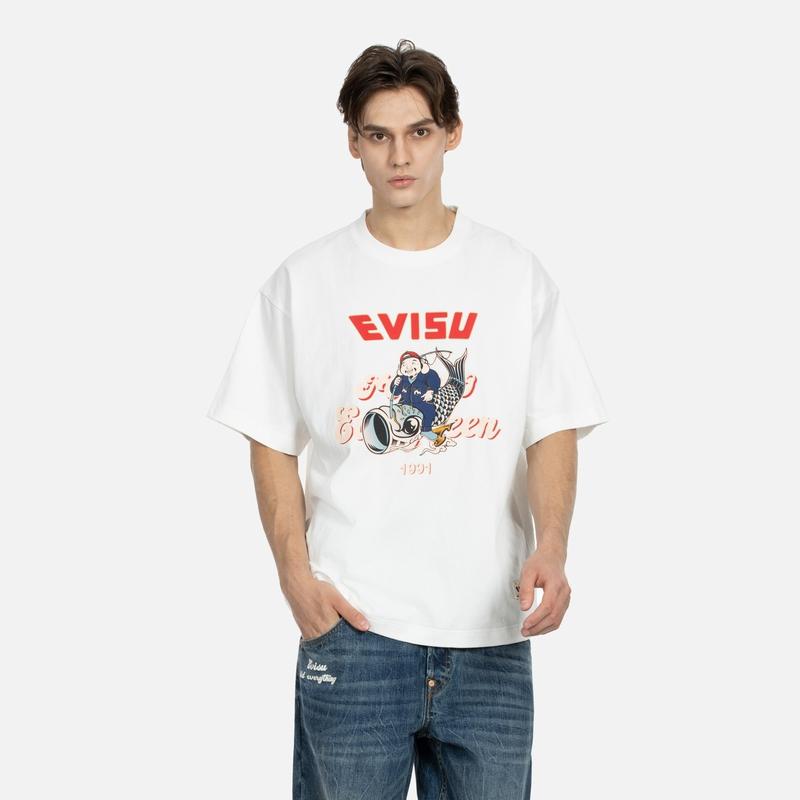 EVISU Godhead And Koinobori Print T-shirt 2ESHTM4TS8052LFCT