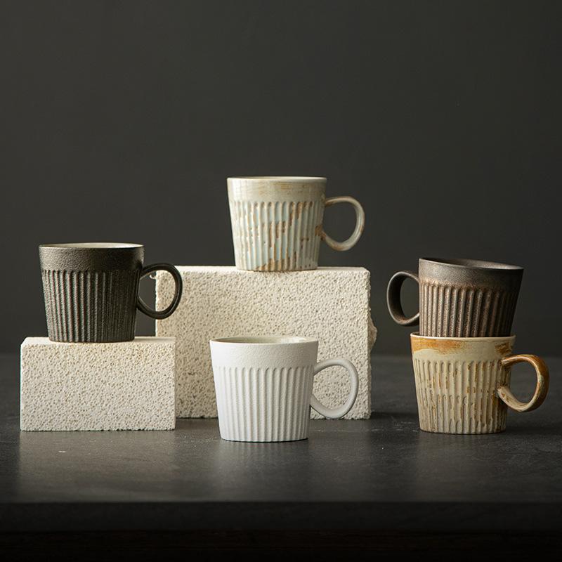 Handmade Coarse Pottery Ceramic Cup Small Capacity Coffee Cup Retro Style Ceramic Concentrated Hanging Japanese Ear Coffee Cup