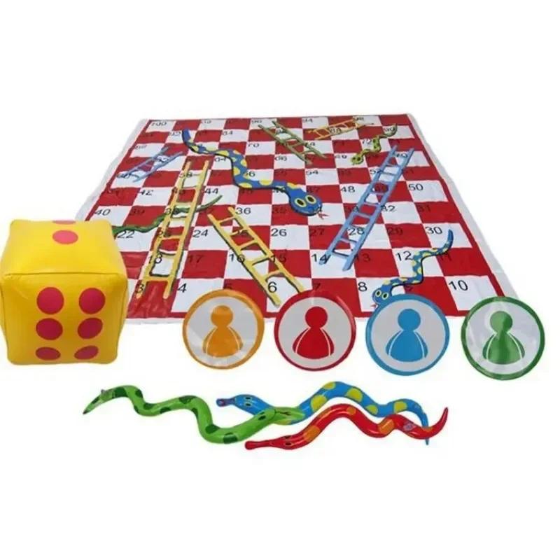Portable Game Playmat Children Waterproof Snake Ladder Chessboard Activity Map Game Set Toy Outdoor Picnic Carpet Mat For Baby