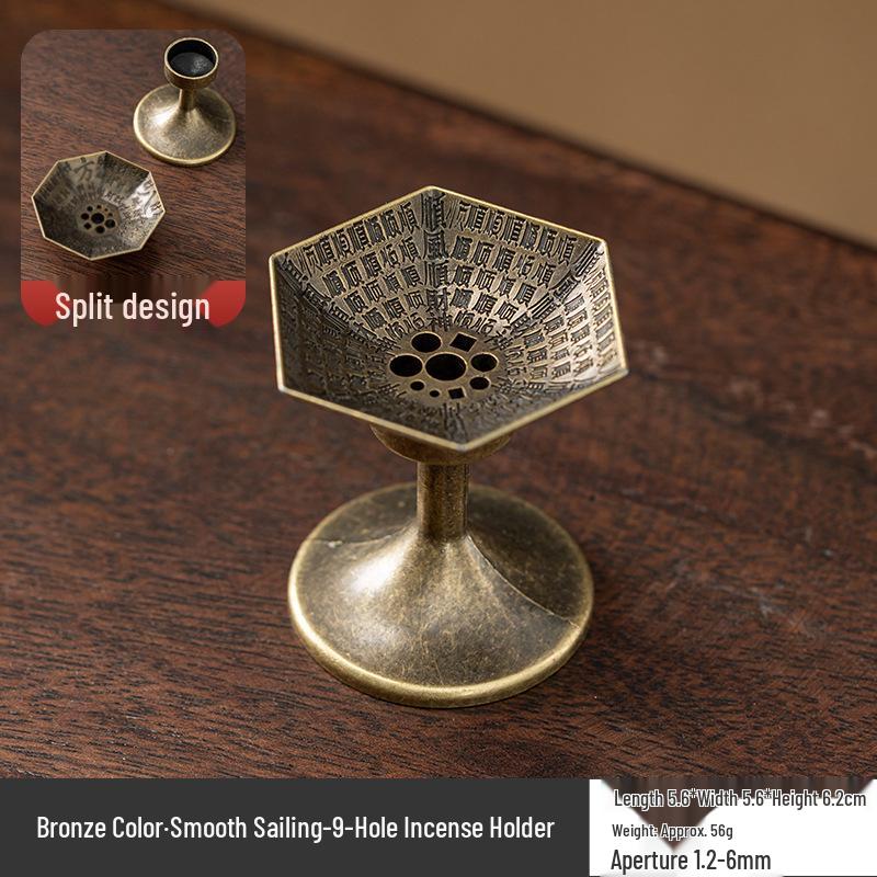 Fisherman Fishing Line Incense Holder: Indoor Tea Ceremony Ornament, Alloy Incense Burner Base.