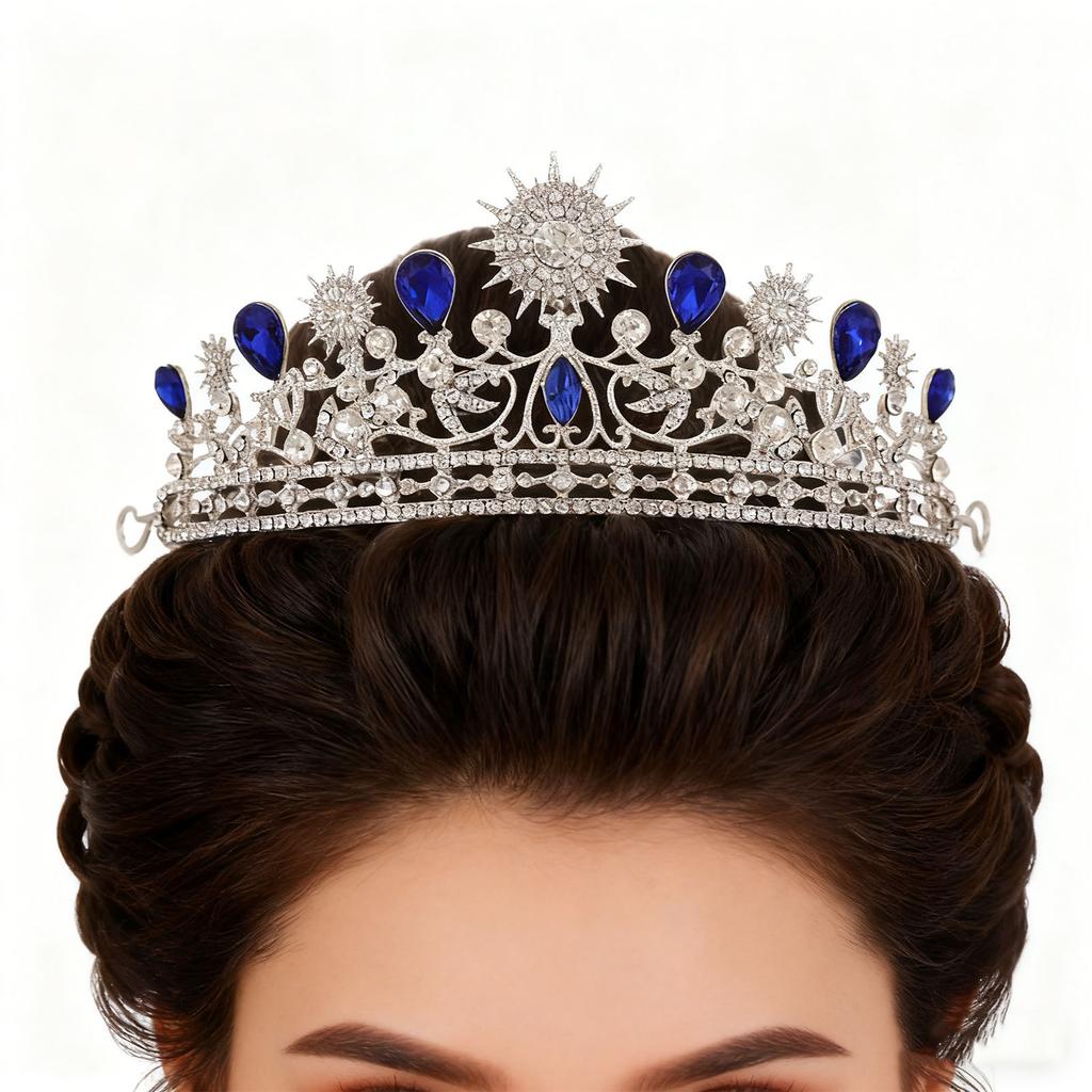 Bridal Crown Sunflower   Rhinestone Princess Crown for Women Bridal Wedding Prom Birthday Hair Accessories