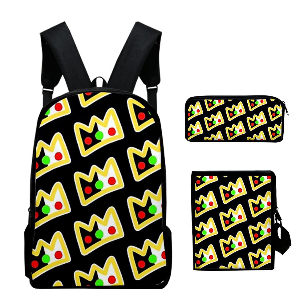 Classic Popular Funny Ranboo 2 3D Print 3pcs/Set pupil School Bags Laptop Daypack Backpack Inclined shoulder bag Pencil Case