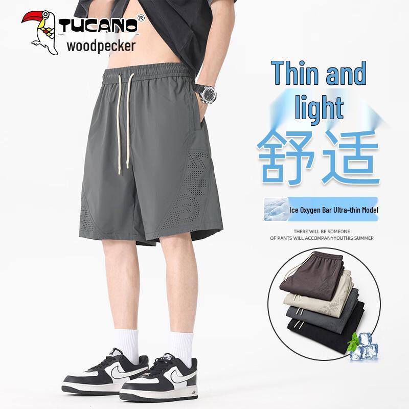 

TUCANO Men s Summer Quick-Dry Mesh Breathable Sports Shorts L