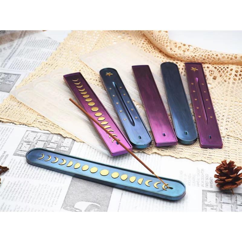 DIY Resin Epoxy Crystal Epoxy Mirror Silicone Moon Phase Star Incense Line Board Plug Silicone Mold Incense Box Silicone Mold