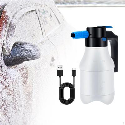 Pulverizador de espuma eléctrico para coche de 1,5 l, regadera, limpiador, bomba inalámbrica para automóvil