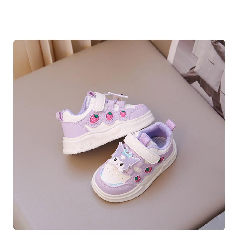 Children's Spring and Autumn Cute Foreign Style Non-slip Strawberry Girls Sneakers Running Shoes Board Shoes Cartoon Student Shoes