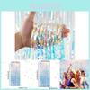 Vibrant Rainbow Streamer Curtain For Parties And Weddings Decorative Backdrop