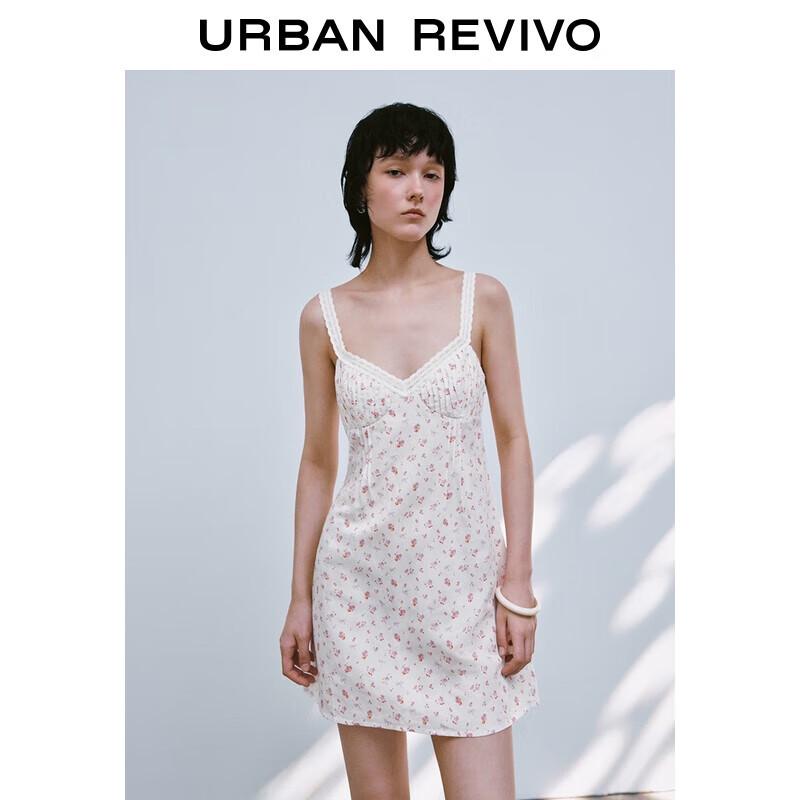 

Женское мини-платье-ками на бретелях UR 2025 с цветочным пэчворком XL