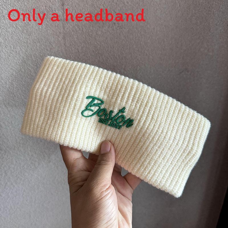 Korea Fashion Letter Headband For Women And Men With Knitted Material Fall Winter Accessory