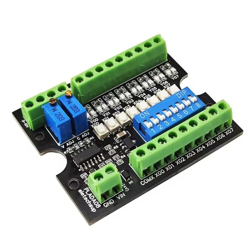 

PLADA08 Multifunction PLC MCU Debugger MCU PLC Simulation Debugging Board 0-10V 4-20MA Output ADC Tester NPN