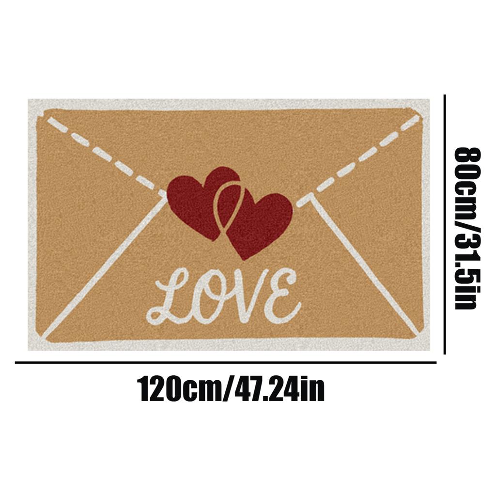 Valentine's Day Love Envelope Door Mat, Entrance Mat,  Floor Mat, Carpet