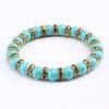 Blue Beaded Bracelet Charm Natural Stone Crystal Septa Stretch Women Bracelets & Bangles Fashion Yoga Jewelry Couple Gifts