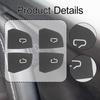 4 Pieces Car Door Switch Button Stickers Covers Interior Decoration Premium Replacement