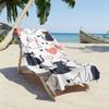 Cute Cat & Heart Print Beach Towel Kawaii Cat Lover Microfiber Towel For Summer Beach, Pool & Travel Use