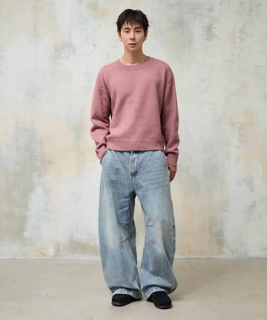 AGOD Essential Crop Knit [Dusty Pink]