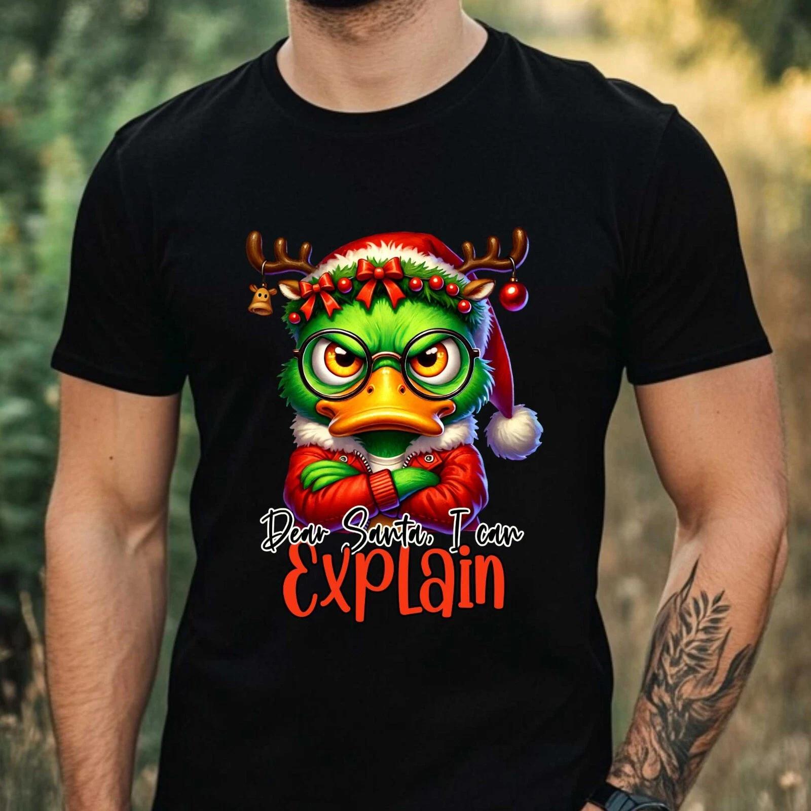 T-Shirt Herren Lustige Mürrische Ente Motiv Baumwolle Größe XS bis 5XL L