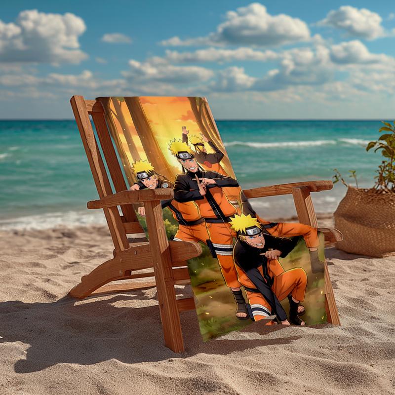 Ultra-Soft Beach Towel with Naruto Theme,Ideal for Pool - Camping, Diving - Perfect Travel Essential, Vibrant Beach Towel.