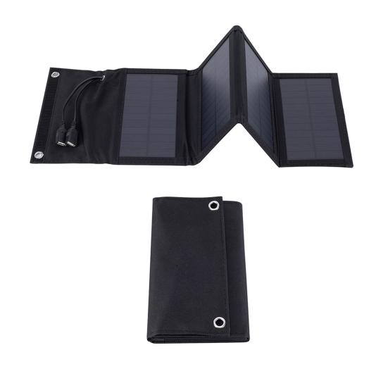 Składana ładowarka solarna 7W Wysoka moc wyjściowa Ochrona przed przeładowaniem/zwarciem Przenośny panel zasilania awaryjnego do telefonów wentylatorów