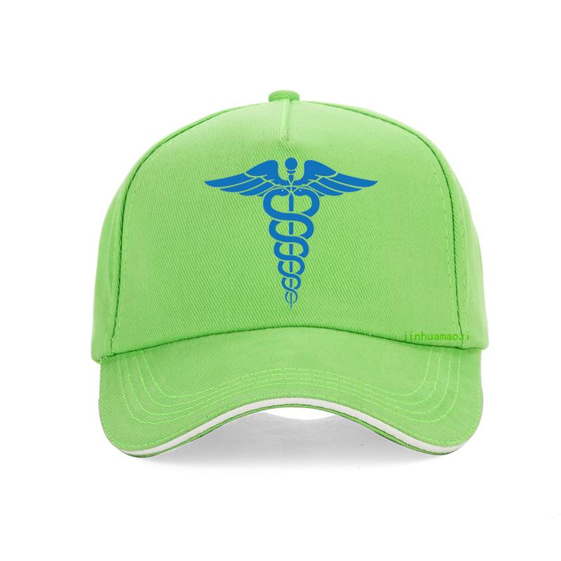 EMT Star of Life Nursing Ambulance Print Baseball Cap Unisex Women Caduceus Hat  Medicine Symbol Nurse Doctor Medical Bonnet