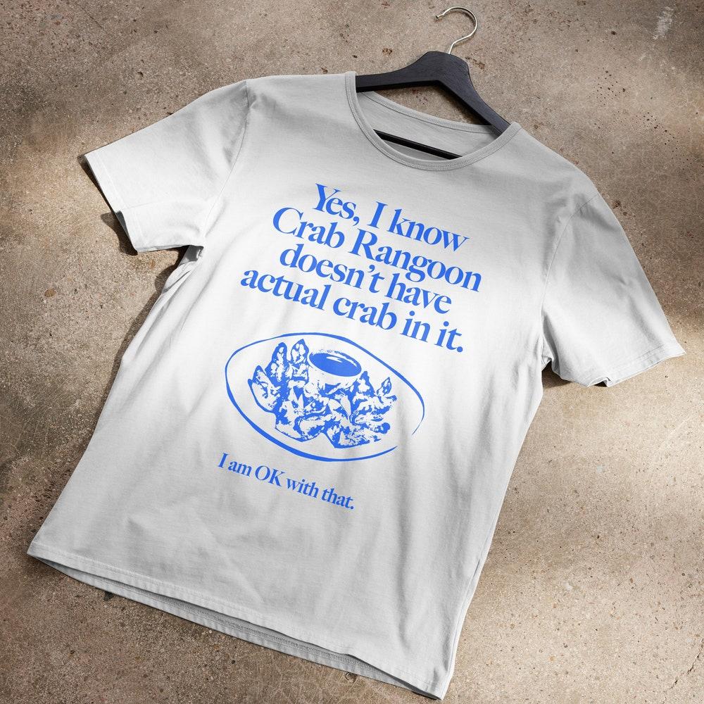

Футболка плотностью 230 г/м2, 100% хлопок Футболка Yes I know Crab Rangoon XS белый