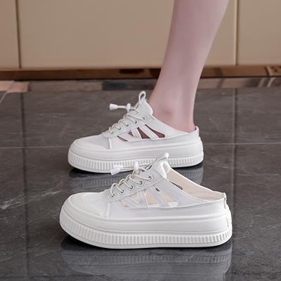 Roman Sandals Women's New Summer Outer Wear Bag Head Hollow Leisure Sports Thick-soled White Board Shoes WS610