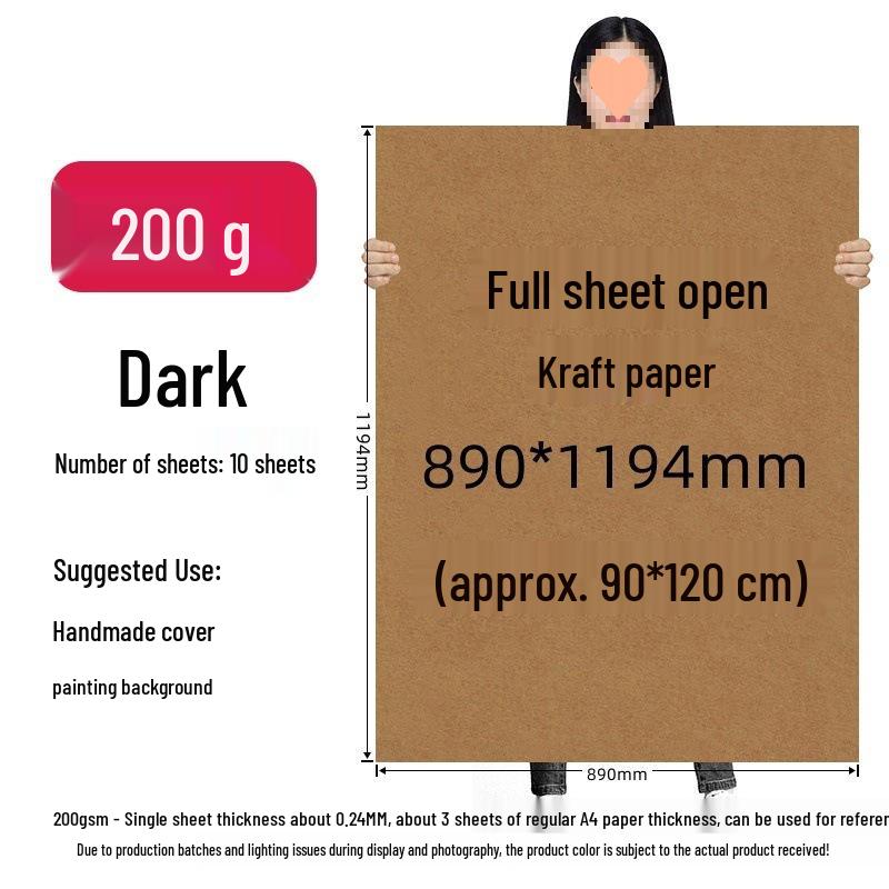 Brown Kraft Cardboard Sheet for Pattern Making, Drafting, Drawing, and Fine Arts