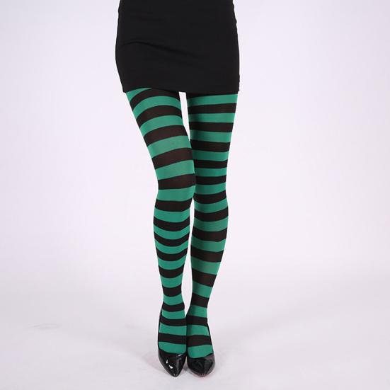 Christmas Stockings Striped High Elasticity Lady Vintage High Waist Pantyhose Cosplay Costume