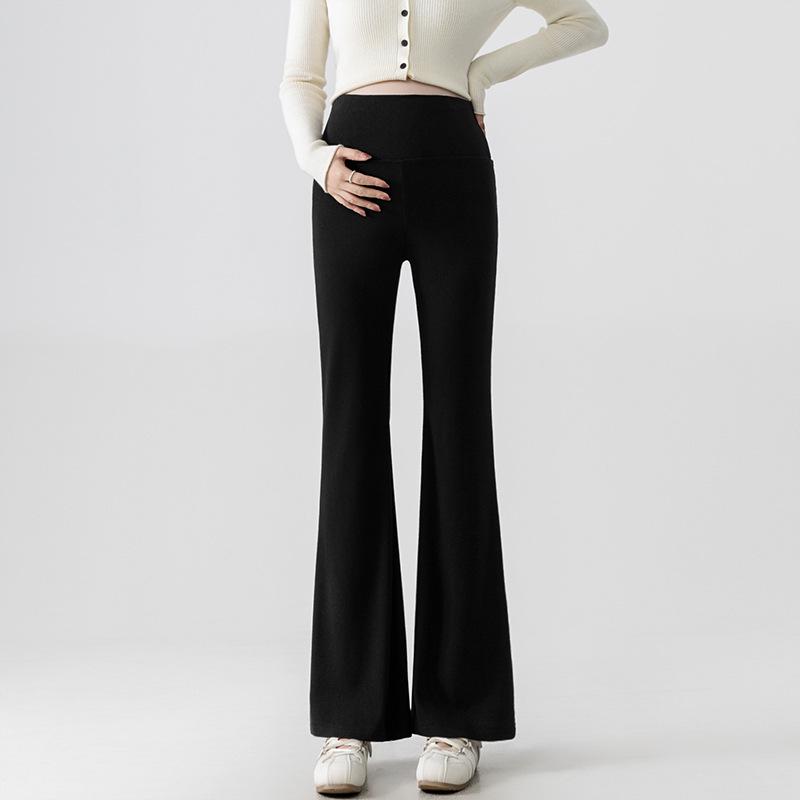Autumn 2025 Maternity Flare Pants: High Waist, Tummy Wrap, Comfortable Fit, Slimming Casual Wear 2XL